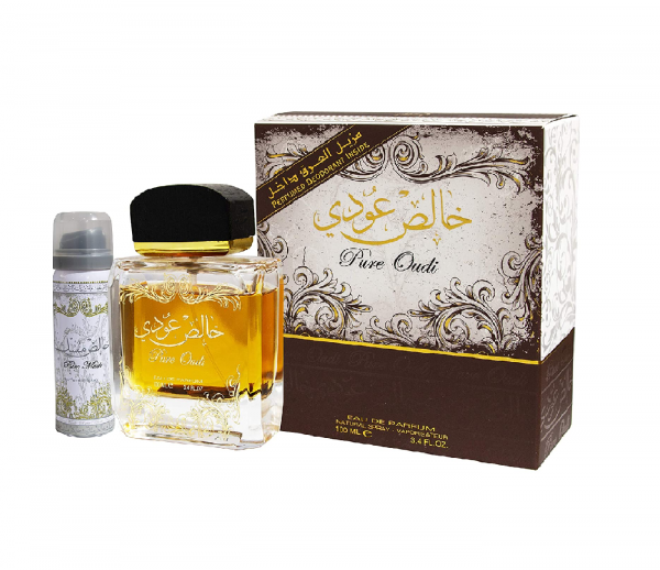 Pure Oudi, Eau de Parfum, 100 ml + Déodorant 50 ml, Lattafa Perfumes