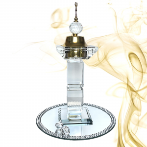 Encensoir Cristal, Modèle XL, Brûleur d’encens, Mabkhara, Gold