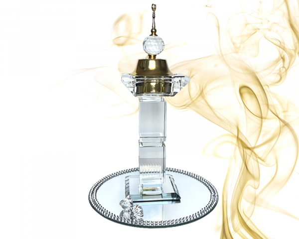 Encensoir Cristal, Modèle XL, Brûleur d’encens, Mabkhara, Gold