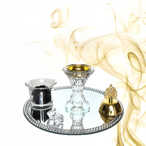 Encensoir Cristal, Modèle S, Brûleur d’encens, Mabkhara, Gold