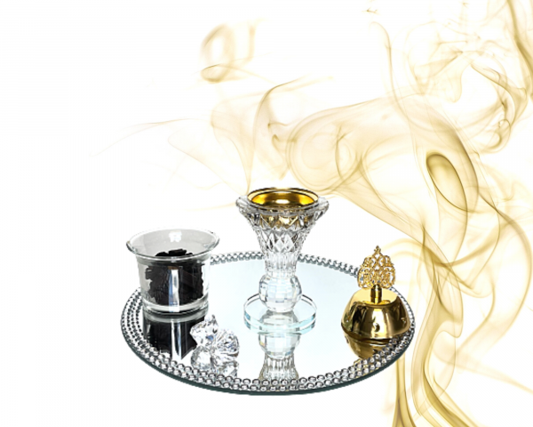 Encensoir Cristal, Modèle S, Brûleur d’encens, Mabkhara, Gold